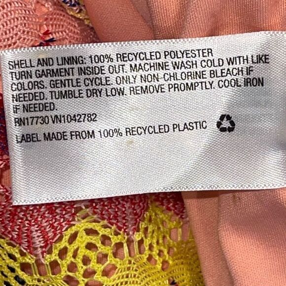 Wild Fable Womens‎  Crochet Lace Halter Dress Lined Slit Midi Multicolor Small - Picture 10 of 10